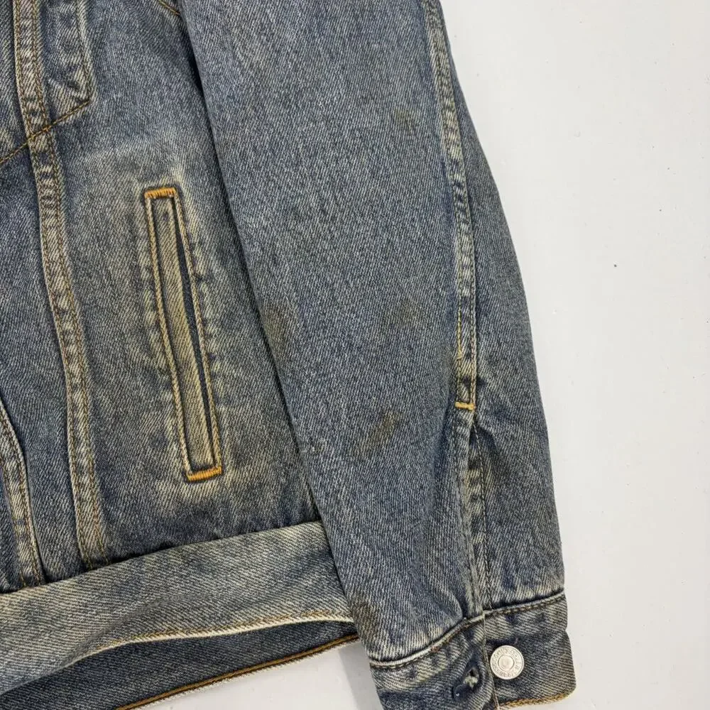 Vintage Y2k Levi's Blue Sherpa Lined Denim Trucker Jacket